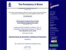 Tablet Screenshot of presbyteryofboise.org